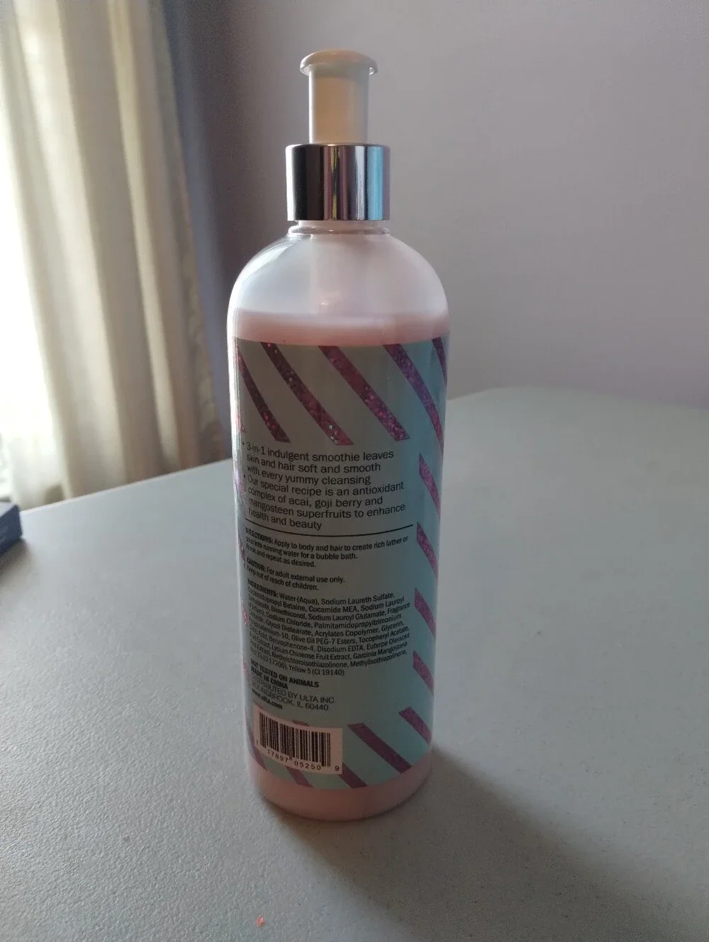 Ulta Beauty 3 In 1 Pink Sprinkles Smoothie Shower Gel Shampoo Bubble Bath NWT